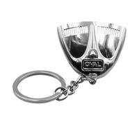 Porte-clés en forme de capot arrière chromé de VW Cox Ovale