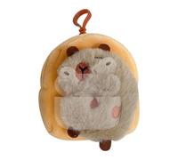 Porte-clés en Forme de carpincho en Peluche - Porte-clé Multifonction avec Petit Portefeuille, Porte-clés en Bois pour Anniversaire, fête des, Noël, (m, B, 4,33x3,94 pulgadas, Voir