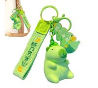 Porte-clés en forme de carpincho, porte-clés en forme de carpincho de bande dessinée, porte-clés musical super mignon et créatif en menuisier qui joue de la musique, porte-clés animal avec pendentif
