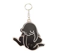 Porte-clés en forme de chat mignon avec balle de jeu | Porte-clés esthétique pour filles, sac à dos, portefeuilles, bagages, boîte à déjeuner, Noir , Refer to description