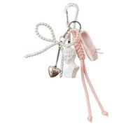 Porte-clés en forme de chaussure de ballet miniature - Accessoire élégant inspiré de la danse - Accessoire pour sacs et clés - Petite breloque en forme de chaussure de danse