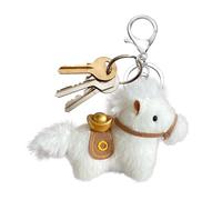Porte-clés en forme de cheval | Décoration de l'année du cheval de 10 cm | Porte-clés animal en peluche mignon pour femmes, hommes, petit ami, amoureux, sac à dos, voyage, maison, fête, classe