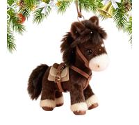 Porte-clés en forme de cheval, symbole de bon augure en peluche | Porte-clés animal symbole de bon augure | pour maman, grand-père, grand-mère, collègue, enseignant, petite amie sur sac à dos