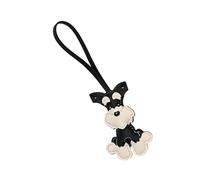Porte-clés en forme de chien schnauzer robuste pour personnaliser des styles élégants et des pièces tendance, Noir , taille unique