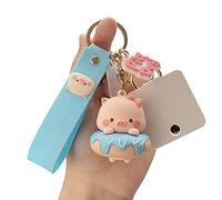 Porte-clés en forme de cochon, mignon animal de voiture, mignon Kawaii, PVC, résine Shiba Inu, porte-clés pour femmes, filles, sacs à main, accessoires de voiture, sac de téléphone portable, charme,