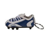 Porte clés en forme de Crampon de Foot - Simili cuir - Bleu