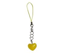 Porte-clés en forme de cœur coloré, lanière de téléphone portable en forme d ' amour, pendentif de, bijoux élégants pour femmes et filles, ornement de téléphone en alliage, chaîne suspendue