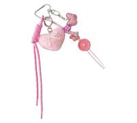 Porte-clés en forme de cœur, décorations de à main, breloque élégante pour à, Texture en peluche pour ceux qui aiment la gentillesse, accessoires de