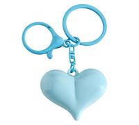 Porte-clés en forme de cœur en acrylique robuste avec couleur bonbon pour un usage quotidien, Bleu