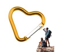 Porte-clés en forme de cœur en d'aluminium - Petit multifonction pour la marche, le camping, la randonnée, les voyages en plein air