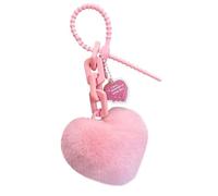 Porte-clés en forme de cœur - Porte-clés en peluche pour femme, fourre-tout, pendentif, porte-clés, accessoire pour garçons, hommes, jeunes filles, adolescents, sac à dos, cartable, tissu doux et moel