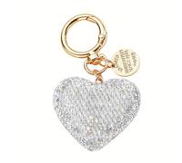 Porte-clés en Forme de Cœur,Porte-clés Romantique avec Pendentif en Forme de Cœur et Strass,Porte-clés Valise Sacs À Dos Accessoires Charme,pour Les Femmes Filles,Je t'aime