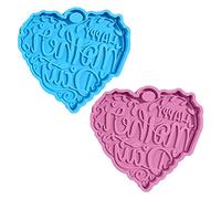 Porte-clés en forme de cœur pour la fête des mères pour la fête des mères - Porte-clés en forme de cœur - En résine époxy - Moules en silicone M