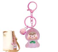 Porte-clés en forme de de dessin animé - Porte-clés en forme de figurine mignonne en résine, pendentif mignon en forme de figurine, rose, Refer to description