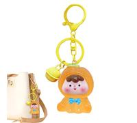 Porte-clés en forme de de dessin animé - Porte-clés en forme de figurine mignonne en résine, pendentif mignon en forme de figurine, Orange, Refer to description