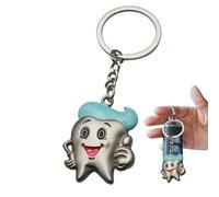Porte-clés en forme de dent - Pendentif en, design dentaire créatif, accessoire de porte-clés durable, ornement cadeau mignon | Suspendu pour dentiste, hygiéniste, orthodontiste, étudiant en