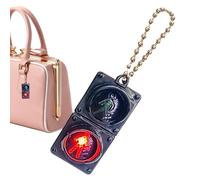 Porte-clés en forme de feu de circulation - Porte-clés électronique piéton, mini pendentif de signal avec chaîne en métal robuste, jouet lumineux LED, idéal pour adultes, , adolescents