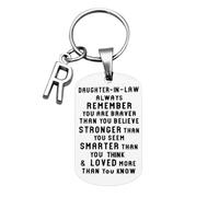 Porte-clés en forme de fleur avec 26 décorations « Never Christmas Letters Forget » - I You To My Love - Pour femme, R, taille unique