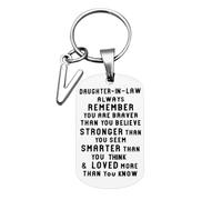 Porte-clés en forme de fleur avec 26 décorations « Never Christmas Letters Forget » - I You To My Love - Pour femme, V, taille unique