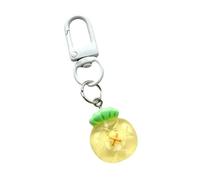 Porte-clés en forme de fruit en gelée vibrante, bague en résine, pour femmes, filles, accessoires à ressort, cadeau, porte-clés en forme de fruit ludique, フリーサイズ