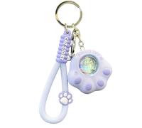 Porte-clés en forme de griffe de chat, simulation de coucher de soleil, veilleuse LED multifonctionnelle, accessoire pour décoration de à main, veilleuse portable
