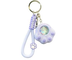 Porte-clés en forme de griffe de chat, simulation de coucher de soleil, veilleuse LED multifonctionnelle, accessoire pour décoration de à main, veilleuse portable