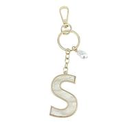 Porte-clés en forme de lettre initiale de l'alphabet en acier inoxydable, pour homme et femme, Taille S