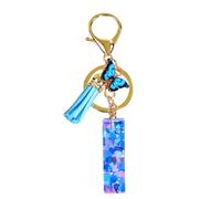 Porte-clés en forme de lettre initiale, porte-clés avec initiales et papillon en résine époxy | Porte-clés nouveau, décoration de sac avec, Moi, Siehe Beschreibung