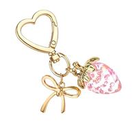 Porte-clés en forme de nœud papillon en forme de fraise léger et portable fabriqué en alliage robuste pour un usage quotidien Porte-clés léger, b, taille unique