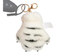 Porte-clés en forme de patte de tigre, jolie patte de tigre en peluche, texture douce, matériau durable, design léger, breloque décorative pour sac à dos, porte-clés en peluche douce pour Thanksgiving