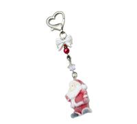 Porte-clés en forme de Père Noël floqué avec étoile papillon et nœud papillon Accessoire de mode pour un usage quotidien décontracté
