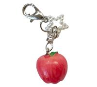 Porte-clés en forme de petit fruit doux avec embellissement d ' étoile unique, accessoire de porte-clés unique pour le plaisir quotidien, joli petit charme de fruit