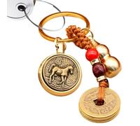 Porte-clés en forme de pièce de monnaie | Pièce de monnaie de cinq empereurs chinois, pendentifs porte-clés de voiture, pendentif, porte-clés vintage en cuivre pour accessoires quotidiens, Tour de