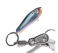 Porte-clés en forme de poisson - Pendentif en forme de poisson - 8 cm - Matériau en de 36,7 g - Réaliste - Convient pour les amateurs de pêche, les pêcheurs et autres - Combinant plaisir et