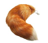 Porte-clés en forme de queue de renard d'environ 43 cm avec pendentif en forme de queue de renard - Pour femme