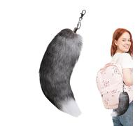 Porte-clés en forme de queue de renard - Porte-clés créatif en forme de queue de renard - Élégant pendentif en forme de queue d'animal - Pour clés, sacs à dos, E, Refer to description