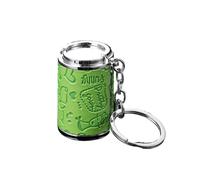 Porte-clés en forme de tube en métal, porte-clés portable tendance avec seau à pièces, rangement de pièces de monnaie fantaisie et mini tirelire pour un usage quotidien, A6, 1.0*1.0*1.0