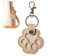Porte-Clés en Forme d'Empreinte de Patte pour Animaux - Porte-Clés pour Recueillir les Poils de Chat et de Chien - Bijou Souvenir Pendentif Design Patte pour Sac Portefeuille Téléphone