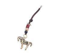 Porte-clés en laiton en forme de cheval, accessoire à suspendre, symbole de puissance et de prospérité pour le transport quotidien, breloque cheval