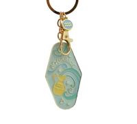 Porte-clés en métal aux couleurs vives avec breloque en forme d'animal pour un usage quotidien et comme décoration festive, Verseau., taille unique