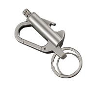Porte-clés en métal avec allumettes d'urgence intégrées pour le camping, l'aventure, les activités de plein air (C, taille unique)
