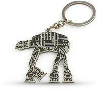 Porte-clés en métal avec anneau pour fans de la saga Star Wars (AT-AT)
