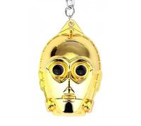 Porte-clés en métal avec anneau pour fans de la saga Star Wars (C-3PO)