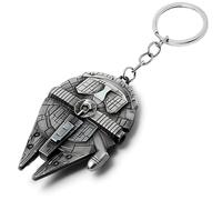 Porte-clés en métal avec anneau pour fans de la saga Star Wars (FAUCON)