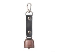 Porte-clés en métal avec pendentif clochette pour camping et randonnée, idéal pour les promenades d'animaux de compagnie et le suivi d'équipe (noir)