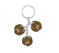 Porte-clés en métal avec pendentif en forme de chien - Pour les amoureux des chiens - Chow Chow Chow