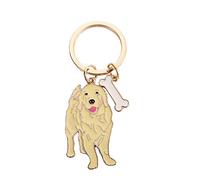 Porte-clés en métal BT Bear avec adorable chien de 10 cm, porte-clés en forme de chien mignon, breloque pour sac, idéal pour un anniversaire (Golden Retriever)