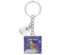 Porte-clés en métal collection Le Petit Prince montrant les étoiles (Rose)