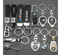 Porte-clés en métal/cuir tissé à la main, 1 pièce, corde, emblème automatique, accessoires pour BMW E90 E91 E92 E93 E60 E61 F10 F07 E63 E64