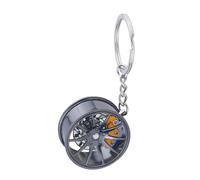 Porte-clés En Métal De Moyeu De Roue - Porte-clés De Voiture De Pièce Automobile, Accessoire D'anneau De Jante Pour Hommes, Pendentif De Jouet De Modèle Miniature D'enjoliveur De Réglage JDM En Alliag